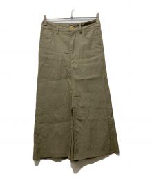 MUSE de Deuxieme Classe（ミューズ ドゥーズィエム クラス）の古着「STRETCH TWILL B/FLARE スカート」｜カーキ