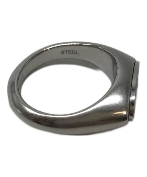 DIESEL（ディーゼル）DIESEL (ディーゼル) Dロゴ シグネットリング シルバー サイズ:19号の古着・服飾アイテム