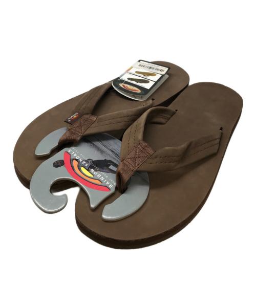 RAINBOW SANDALS（レインボーサンダル）RAINBOW SANDALS (レインボーサンダル) レザーサンダル ブラウン サイズ:XL 未使用品の古着・服飾アイテム