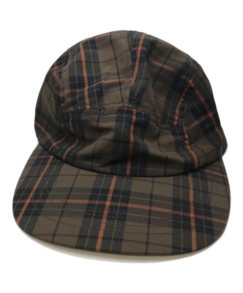 OVY（オヴィー）OVY (オヴィー) チェック柄ジェットキャップ ブラウンの古着・服飾アイテム