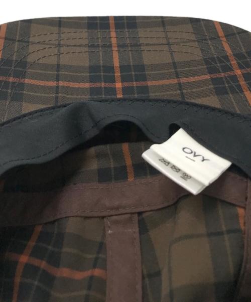 OVY（オヴィー）OVY (オヴィー) チェック柄ジェットキャップ ブラウンの古着・服飾アイテム