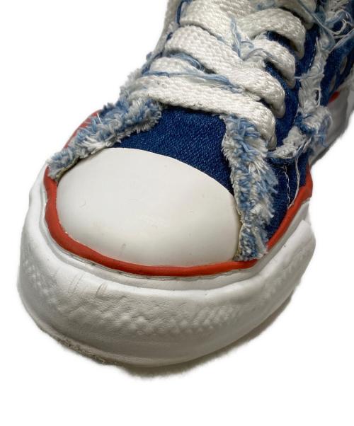 Maison MIHARA YASUHIRO（メゾン ミハラ ヤスヒロ）Maison MIHARA YASUHIRO (メゾン ミハラ ヤスヒロ) NIGEL CABOURN (ナイジェルケーボン) HIGH CUT ONE WASH  SNEAKER ブルー×ホワイト サイズ:8.5の古着・服飾アイテム