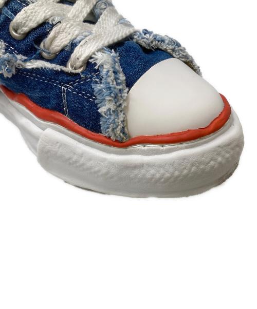 Maison MIHARA YASUHIRO（メゾン ミハラ ヤスヒロ）Maison MIHARA YASUHIRO (メゾン ミハラ ヤスヒロ) NIGEL CABOURN (ナイジェルケーボン) HIGH CUT ONE WASH  SNEAKER ブルー×ホワイト サイズ:8.5の古着・服飾アイテム