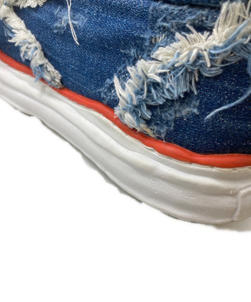 Maison MIHARA YASUHIRO（メゾン ミハラ ヤスヒロ）Maison MIHARA YASUHIRO (メゾン ミハラ ヤスヒロ) NIGEL CABOURN (ナイジェルケーボン) HIGH CUT ONE WASH  SNEAKER ブルー×ホワイト サイズ:8.5の古着・服飾アイテム
