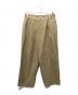 ATON（エイトン）の古着「COTTON LINEN VOILE TWO TUCKED EASY PANTS」｜ベージュ