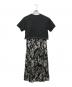 sacai (サカイ) フラワープリントプリーツスカートワンピース ブラック サイズ:1：25000円