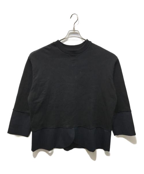 MM6 Maison Margiela（エムエムシックスメゾンマルジェラ）MM6 Maison Margiela (エムエムシックスメゾンマルジェラ) ドッキングデザインスウェット ブラック サイズ:Sの古着・服飾アイテム