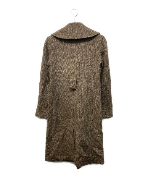POLO RALPH LAUREN（ポロ・ラルフローレン）POLO RALPH LAUREN (ポロ・ラルフローレン) ヘリンボーンウールコート ブラウンの古着・服飾アイテム