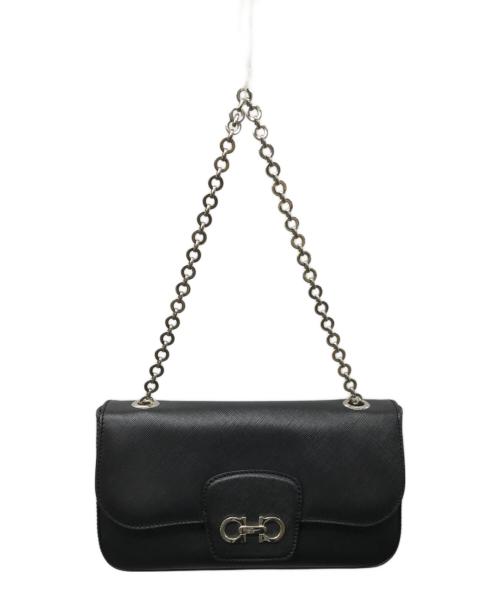 Salvatore Ferragamo（サルヴァトーレ フェラガモ）Salvatore Ferragamo (サルヴァトーレ フェラガモ) ガンチーニ チェーンショルダーバッグ ブラックの古着・服飾アイテム