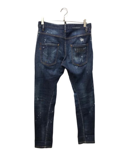 DSQUARED2（ディースクエアード）DSQUARED2 (ディースクエアード) Kenny jean リペア加工デニムパンツ インディゴ サイズ:44の古着・服飾アイテム