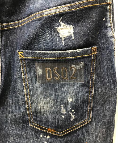 DSQUARED2（ディースクエアード）DSQUARED2 (ディースクエアード) Kenny jean リペア加工デニムパンツ インディゴ サイズ:44の古着・服飾アイテム