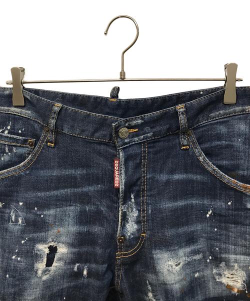 DSQUARED2（ディースクエアード）DSQUARED2 (ディースクエアード) Kenny jean リペア加工デニムパンツ インディゴ サイズ:44の古着・服飾アイテム