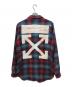 OFFWHITE (オフホワイト) Flannel Shirts レッド×グレー サイズ:M：13000円