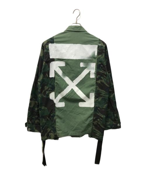 OFFWHITE（オフホワイト）OFFWHITE (オフホワイト) カモフラミリタリージャケット オリーブ サイズ:Mの古着・服飾アイテム