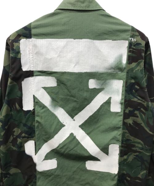 OFFWHITE（オフホワイト）OFFWHITE (オフホワイト) カモフラミリタリージャケット オリーブ サイズ:Mの古着・服飾アイテム