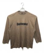 BALENCIAGAバレンシアガ）の古着「Caps Long Sleeve T-Shirt」｜ブラウン