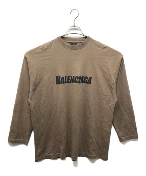 BALENCIAGA（バレンシアガ）BALENCIAGA (バレンシアガ) Caps Long Sleeve T-Shirt ブラウン サイズ:Lの古着・服飾アイテム