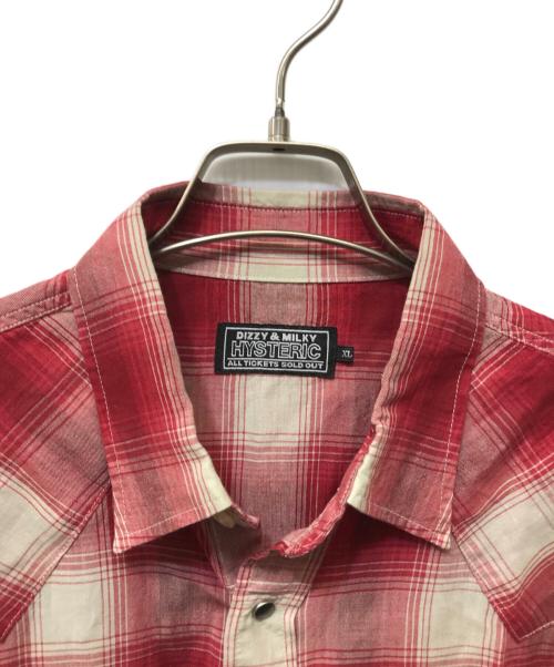 Hysteric Glamour（ヒステリックグラマー）Hysteric Glamour (ヒステリックグラマー) SOCIAL CLUB刺繍 ウエスタンシャツ レッド サイズ:XLの古着・服飾アイテム