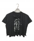 sacai×MARK GONZALESサカイ×マーク・ゴンザレス）の古着「Sacai Gonz Print T-Shirt Pleated」｜ブラック