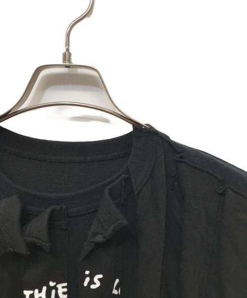 sacai（サカイ）sacai (サカイ) MARK GONZALES (マーク・ゴンザレス) Sacai Gonz Print T-Shirt Pleated ブラック サイズ:1の古着・服飾アイテム