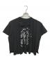 sacai（サカイ）の古着「Sacai Gonz Print T-Shirt Pleated」｜ブラック