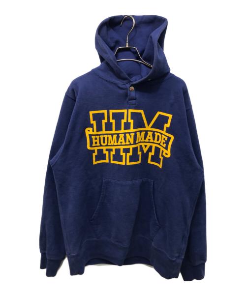 HUMAN MADE（ヒューマンメイド）HUMAN MADE (ヒューマンメイド) Snap Popover Hoodie ネイビー サイズ:Lの古着・服飾アイテム