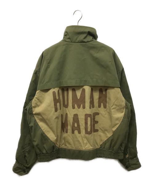 HUMAN MADE（ヒューマンメイド）HUMAN MADE (ヒューマンメイド) Oxford Blouson オリーブ×ベージュ サイズ:Lの古着・服飾アイテム