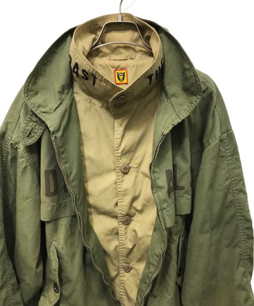 HUMAN MADE（ヒューマンメイド）HUMAN MADE (ヒューマンメイド) Oxford Blouson オリーブ×ベージュ サイズ:Lの古着・服飾アイテム