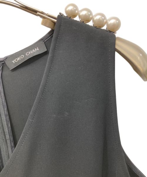 YOKO CHAN（ヨーコチャン）YOKO CHAN (ヨーコチャン) パールノースリーブブラウス ブラック サイズ:36の古着・服飾アイテム