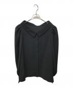 ADEAMアディアム）の古着「ボリュームスリーブブラウス」｜ブラック