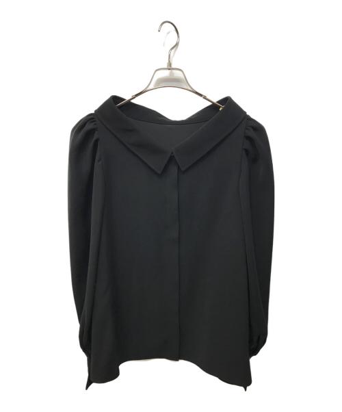 ADEAM（アディアム）ADEAM (アディアム) ボリュームスリーブブラウス ブラック サイズ:Sの古着・服飾アイテム