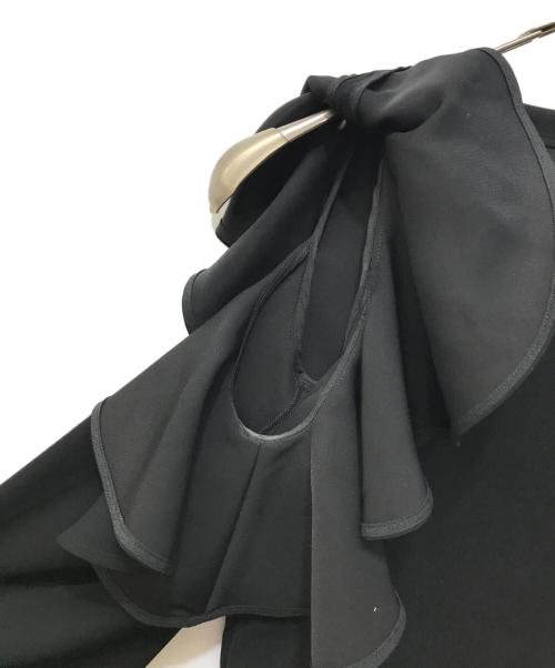 ADEAM（アディアム）ADEAM (アディアム) ラッフルブラウス ブラック サイズ:XSの古着・服飾アイテム