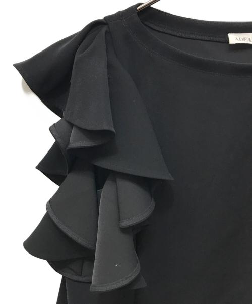 ADEAM（アディアム）ADEAM (アディアム) ラッフルブラウス ブラック サイズ:XSの古着・服飾アイテム