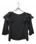 ADEAM（アディアム）の古着「ラッフルブラウス」｜ブラック