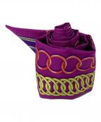 HERMESエルメス）の古着「MAILLONS ツイリースカーフ」｜パープル