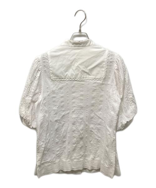 YORI（ヨリ）yori (ヨリ) シロコン パフスリーブボザムブラウス ホワイト サイズ:Sの古着・服飾アイテム