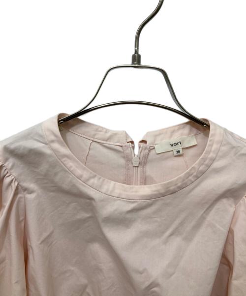 YORI（ヨリ）yori (ヨリ) コットンバックリボンブラウス ピンク サイズ:Mの古着・服飾アイテム