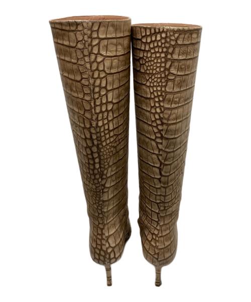 Acne studios（アクネ ストゥディオス）Acne studios (アクネ ストゥディオス) croc effect leather lnee booots ブラウン サイズ:EU38の古着・服飾アイテム