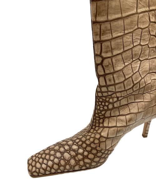 Acne studios（アクネ ストゥディオス）Acne studios (アクネ ストゥディオス) croc effect leather lnee booots ブラウン サイズ:EU38の古着・服飾アイテム