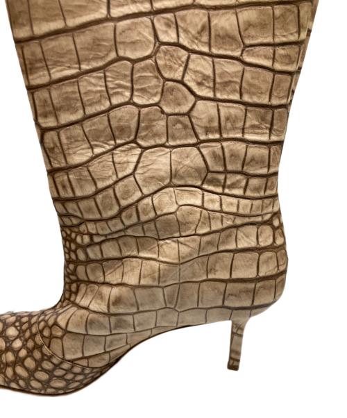 Acne studios（アクネ ストゥディオス）Acne studios (アクネ ストゥディオス) croc effect leather lnee booots ブラウン サイズ:EU38の古着・服飾アイテム