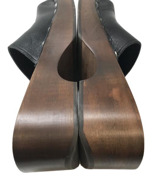 Acne studios（アクネ ストゥディオス）ACNE STUDIOS (アクネ ストゥディオス) レザーウッドクロッグ サンダル ブラウン サイズ:37の古着・服飾アイテム