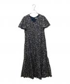 MARIHAマリハ）の古着「フラワープリントワンピース」｜ブラック