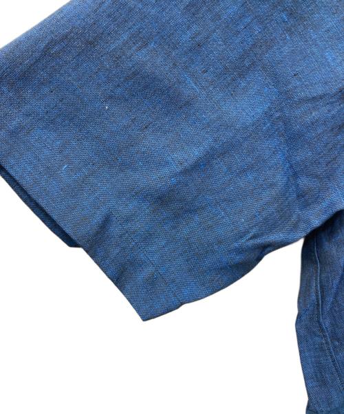 INDIVIDUALIZED SHIRTS（インディビジュアライズドシャツ）INDIVIDUALIZED SHIRTS (インディビジュアライズドシャツ) リネンオープンカラーシャツ ネイビー サイズ:Lの古着・服飾アイテム