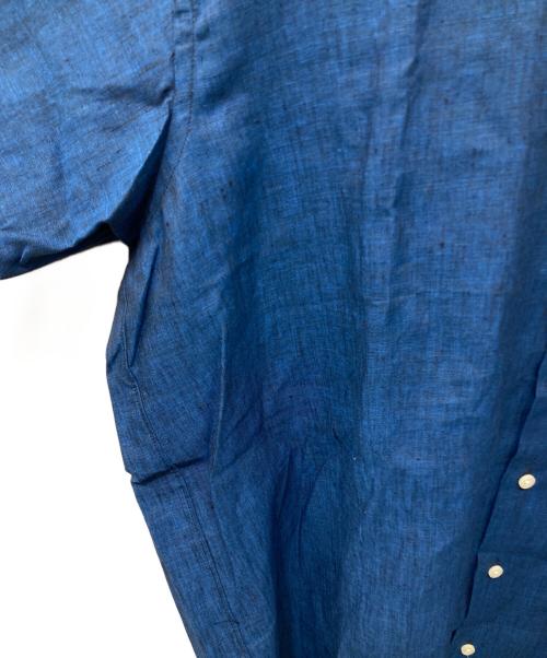 INDIVIDUALIZED SHIRTS（インディビジュアライズドシャツ）INDIVIDUALIZED SHIRTS (インディビジュアライズドシャツ) リネンオープンカラーシャツ ネイビー サイズ:Lの古着・服飾アイテム