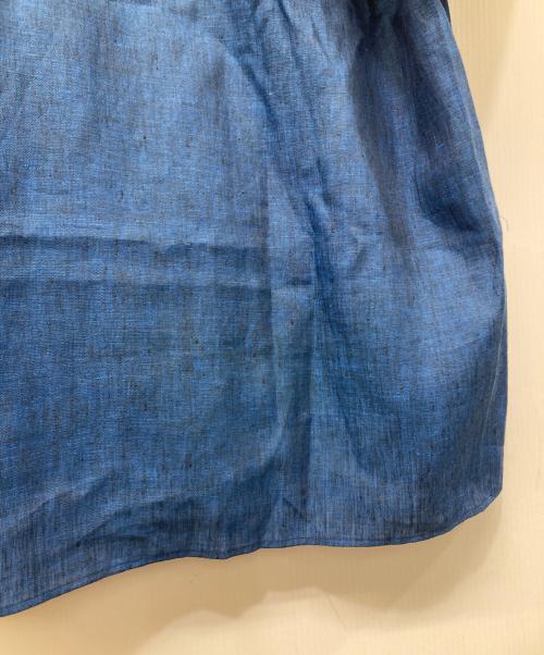 INDIVIDUALIZED SHIRTS（インディビジュアライズドシャツ）INDIVIDUALIZED SHIRTS (インディビジュアライズドシャツ) リネンオープンカラーシャツ ネイビー サイズ:Lの古着・服飾アイテム