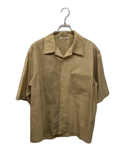 AURALEE（オーラリー）AURALEE (オーラリー) SILK WOOL POLYESTER STREAK DYED HALF SLEEVED SHIRTS ベージュ サイズ:4の古着・服飾アイテム