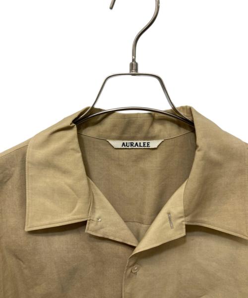 AURALEE（オーラリー）AURALEE (オーラリー) SILK WOOL POLYESTER STREAK DYED HALF SLEEVED SHIRTS ベージュ サイズ:4の古着・服飾アイテム