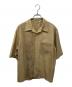 AURALEE（オーラリー）の古着「SILK WOOL POLYESTER STREAK DYED HALF SLEEVED SHIRTS」｜ベージュ