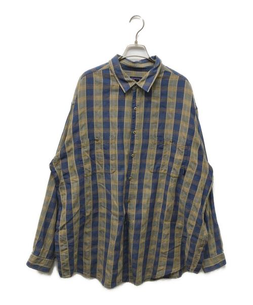 Patagonia（パタゴニア）Patagonia (パタゴニア) コットンチェックシャツ ベージュ×ネイビー サイズ:XLの古着・服飾アイテム