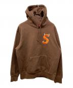 SUPREMEシュプリーム）の古着「S Logo Hooded Sweat Shirt」｜ブラウン